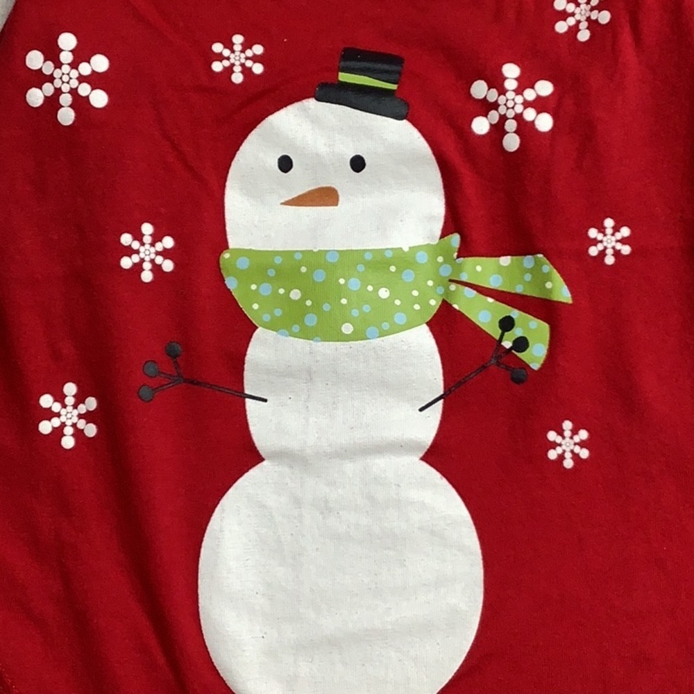 Snowman Holiday Christmas Dog Tee - Picture 6 of 7